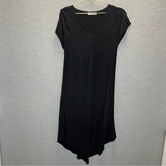 Masai Copenhagen Nebili Black Viscose V- Neck Midi Dress - Picture 3 of 6